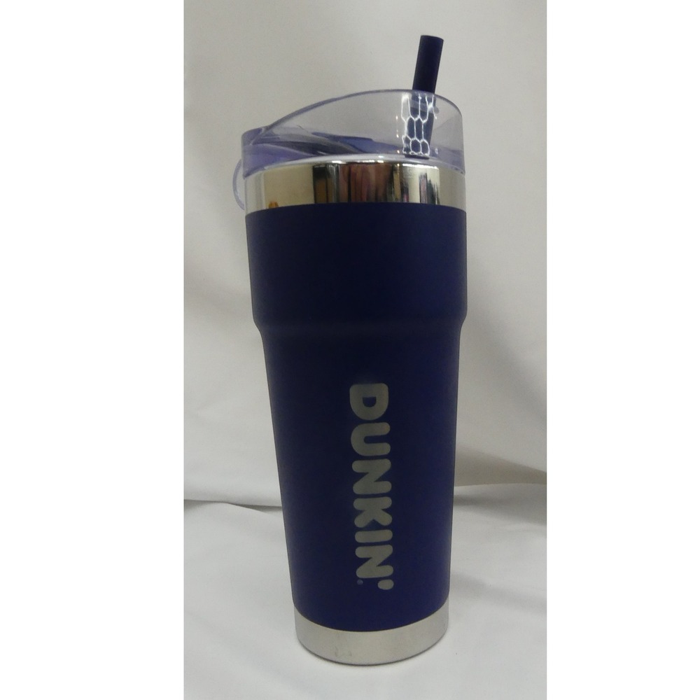 Dunkin Tumbler Unisex 24oz Navy Blue Stainless Steel Insulated Cold Brew Cup